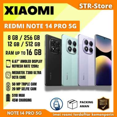 XIAOMI REDMI NOTE 14 PRO 5G 12/512 GB GARANSI RESMI XIAOMI ANDROID NOTE 14 PRO 5G 8/256 GB NFC - RED
