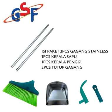 SAPU SEKOP 1 SET GSF G-3161 / SAPU DAN CIKRAK GAGANG STAINLESS