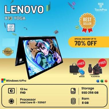 Laptop 2in1 Lenovo Thinkpad X13 Yoga Core i5 10210u (Gen 10) Ram 8GB SSD 256GB Layar 13in Touchscree