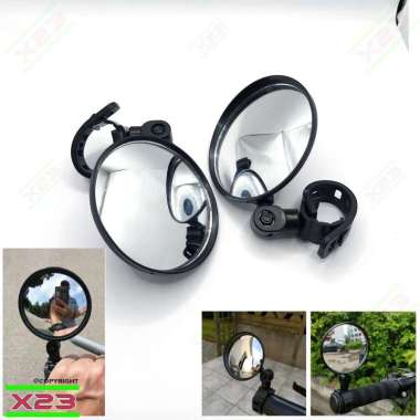 Kaca Spion Jalu Stang Fatbar Supermoto KLX CRF WR Bulat Lebar Japstyle