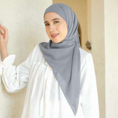 Lozy Hijab - Bawal Inner Square 169K Get 2 ( Segiempat Inner ) Smoke Grey