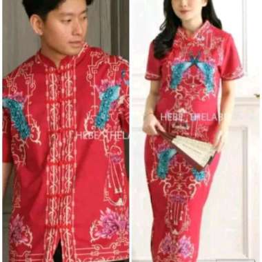 Baju Couple Wanita Dress Couple Merah Kemeja Couple Merah Cheongsam Couple