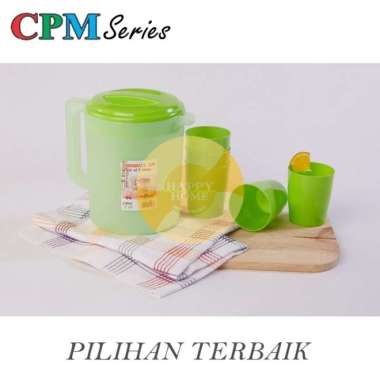 CPM Annabelle Jug Infused Set Plus 5 Cup Eskan Minum Teko Air + 5 Gelas Hijau