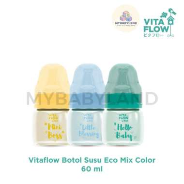 Vitaflow Botol Susu Bayi Eco | Botol Bitaflow ASI 3in1 Polypropylene (PP) Botol Susu Eco 60ml 140ml