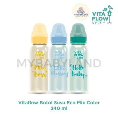 Vitaflow Botol Susu Bayi Eco | Botol Bitaflow ASI 3in1 Polypropylene (PP) Botol Susu Eco 60ml 140ml