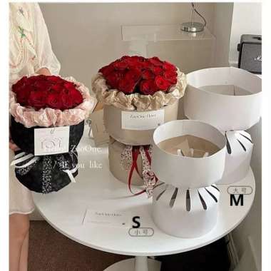 1PC Kerangka Buket Bunga / PEGANGAN BUKET POLA KARTON SIMPLE / TABUNG S