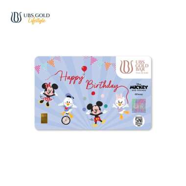 UBS Gold Logam Mulia Disney Mickey Minnie Mouse Happy Birthday (b) 0.1