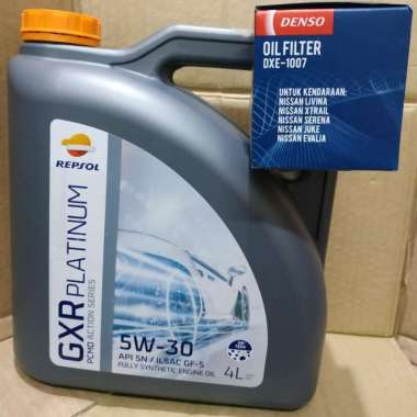 Paket Oli Repsol 5w-30 4L + Filter Oli Nissan #Promo