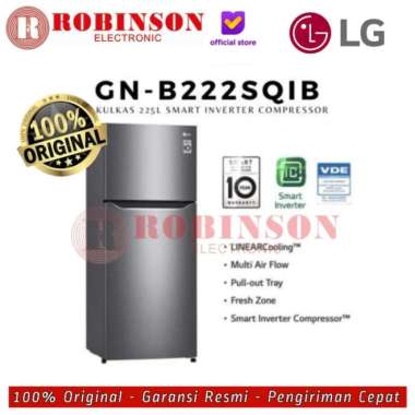 LG KULKAS 2 PINTU INVERTER GN-B222SQIB