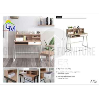 Meja Belajar / Meja Tulis / Meja Komputer Minimalis Merk Xavier Akashi