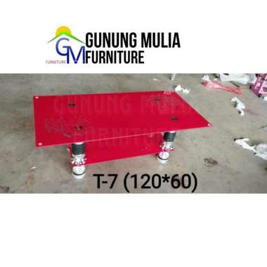 Meja Tamu / Meja Coffe / Meja Teras Kaca 2 Tingkat T-7 (120*6)