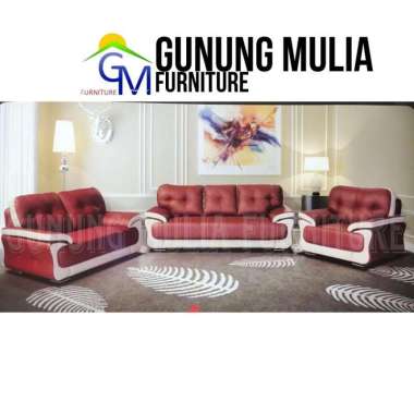 Sofa Tamu Kulit 321 Full Set Merk Titov Aprilia Full Set
