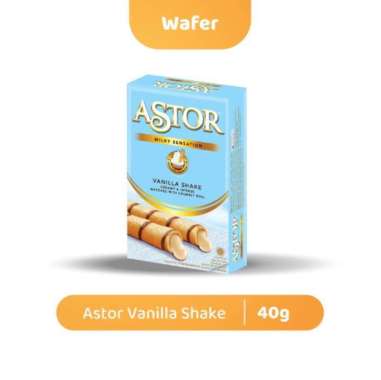 Promo Harga Astor Wafer Roll Vanilla 40 gr - Blibli