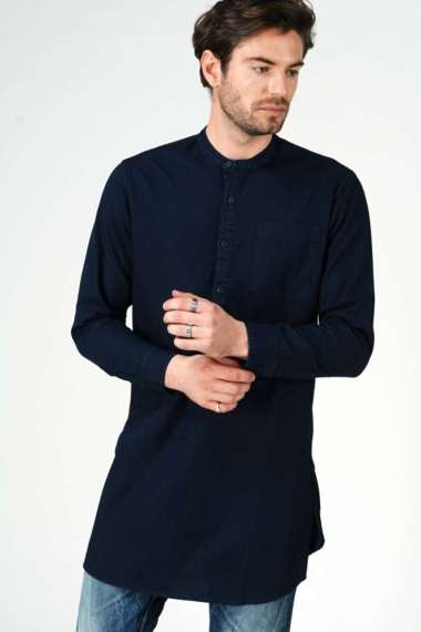 Bombboogie Kemeja Pria Long Pragma Dark Blue Koko Regular 24650B2DL S