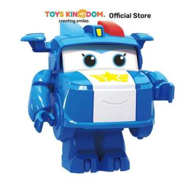 Toys Kingdom Alpha group Super Wings Blocks Transform Lucie Medium - Biru Kids Toys Figur Kendaraan 