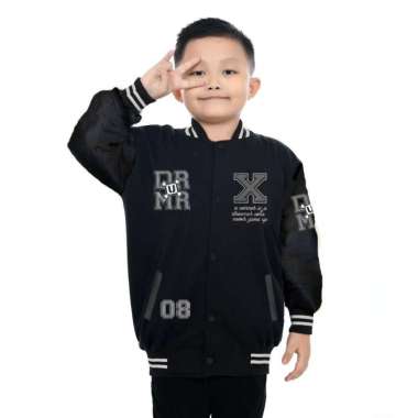 Jaket Varsity Dreamer Kids Fleece Kancing K077 L Lt Blue