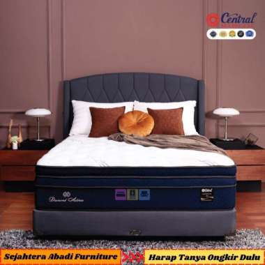 Central springbed kasur DIAMOND ASTERIA plush top pillow top pocket latex spring bed with blue gel m
