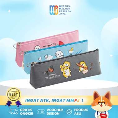 Deli Tempat Pensil - Kotak Pensil Aesthetic Lucu – Blue / Grey / Pink EH910
