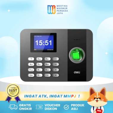 Deli Mesin Absensi Sidik Jari / Fingerprint Karyawan Otomatis E3747