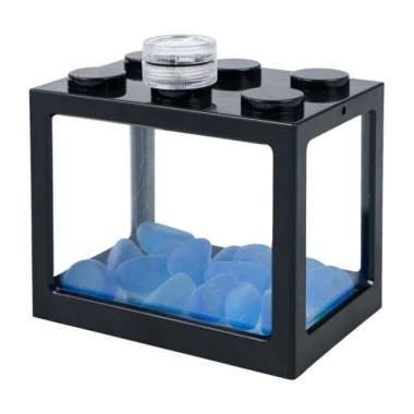 akuarium mini led ikan cupang guppy lego block aquarium arklik unik -