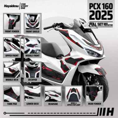 Hayaidesu Body Protector PCX 160 2025 (CBS/ABS/RoadSync) Full Set Cover BIRU