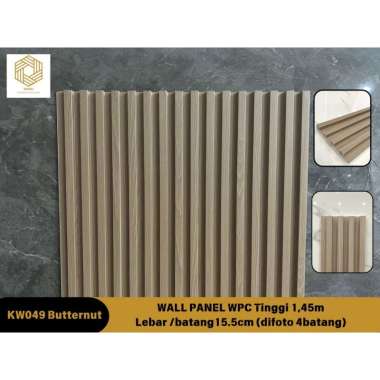 Wall Panel WPC Wood Premium 1.45 meter x 15.5cm dekorasi dinding | Panel Kayu 3D READY MEDAN KW049 B