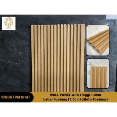 Wall Panel WPC Wood Premium 1.45 meter x 15.5cm dekorasi dinding | Panel Kayu 3D READY MEDAN KW067 N