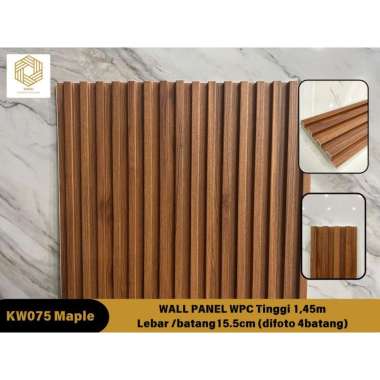 Wall Panel WPC Wood Premium 1.45 meter x 15.5cm dekorasi dinding | Panel Kayu 3D READY MEDAN KW075 M