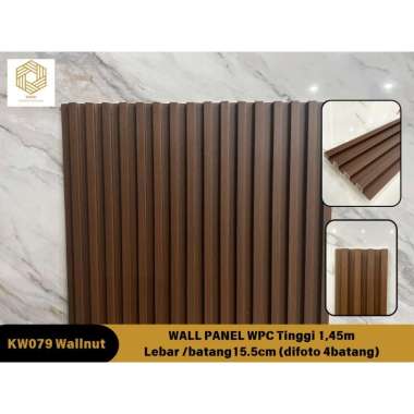 Wall Panel WPC Wood Premium 1.45 meter x 15.5cm dekorasi dinding | Panel Kayu 3D READY MEDAN KW079 W