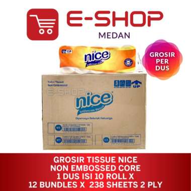 GROSIR Tisu Tissue NICE Roll Gulung Toilet Warteg Bathroom 10 roll