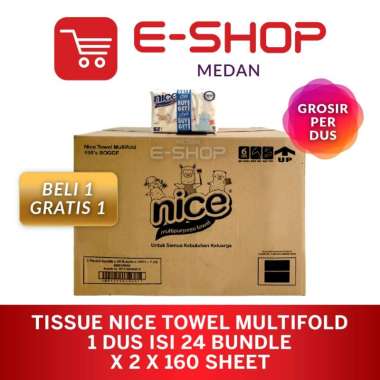 Grosir Tisu Tissue Nice Multipurpose Towel Napkin Banded 1 Dus = 24 Bundle x2