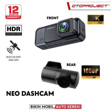Otoproject - Car Dashcam Neo 2K + Rear Full Hd Cam Dashcam Mobil