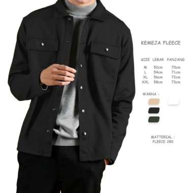 RHID - Shacket Jacket Pria Flecee Trucker Tebal Premium 280 XL trucker army