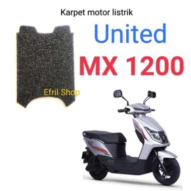 Karpet sepeda motor listrik United MX 1200 atau MX1200 Abu-abu