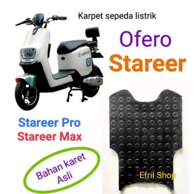 Karpet sepeda motor listrik Ofero Stareer Stareer Pro bahan karet kuat