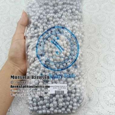 1 PON (450 GRAM) MUTIARA RINGAN 8 MM SJ 136 - SILVER