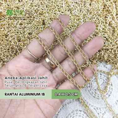 [1 METER] RANTAI ALUMINIUM OVAL / RANTAI TAS (METER) 4B