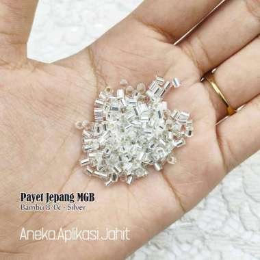 1 PON PAYET JEPANG VERSI BESAR UKURAN 3.6 MM MGB 8/O SILVER 34 (450GR) PASIR
