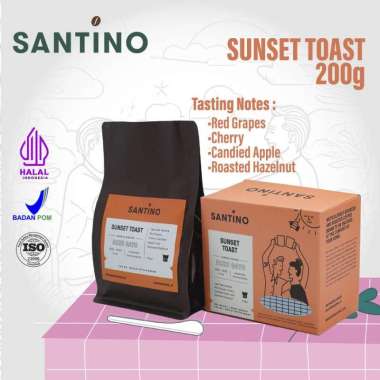 Santino Specialty Coffee Beans Sunset Toast - Kopi Aceh Gayo 200 gr