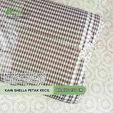 KAIN SELLA / SHELLA PETAK PETAK / KOTAK KOTAK (1 METER / 100 CM) P.KECIL-HIJAU