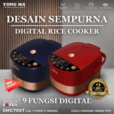 YONGMA SMC 7057 - MAGIC COM 2 LT 9 FUNGSI DIGITAL - GOLD CERAMIC INNER