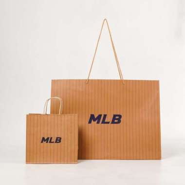 Tas PAPER BAG MLB BROWN 100% ORIGINAL S (24X24X12CM)