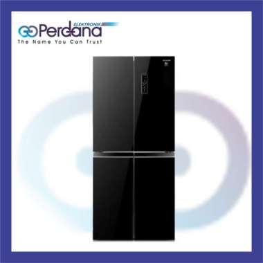 KULKAS 4 PINTU SHARP SJIF51PGBK GLASS DOOR