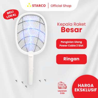 Starco Raket Nyamuk LED RN-778 - Peralatan Rumah Tangga Pengusir Nyamuk dengan Lampu UV