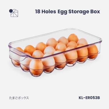 Kanso Living Kotak Penyimpanan Telur Egg Box Akrilik 18 Telur