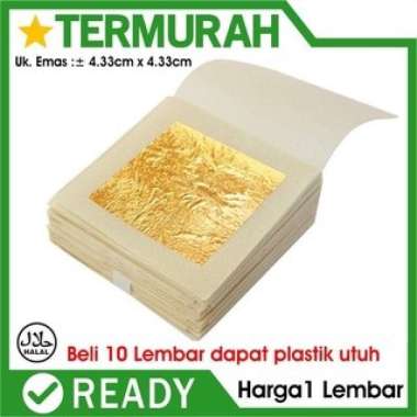 Edible Gold Leaf Sheet SPA masker kertas Emas Lembaran Penghias Kue