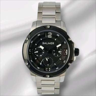 Balmer 7979m silver black jam tangan pria original