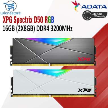 ADATA XPG Spectrix D50 RGB 16GB (2X8GB) DDR4 3200 MHz Tungsten Grey