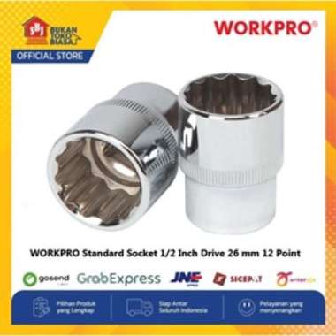 WORKPRO Kunci Socket Standard Socket 1/2 Inch Drive 26 mm 12 Point W074276