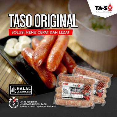 Taso Sosis Original Taiwan No Msg Gluten Free isi 5pcs 375g